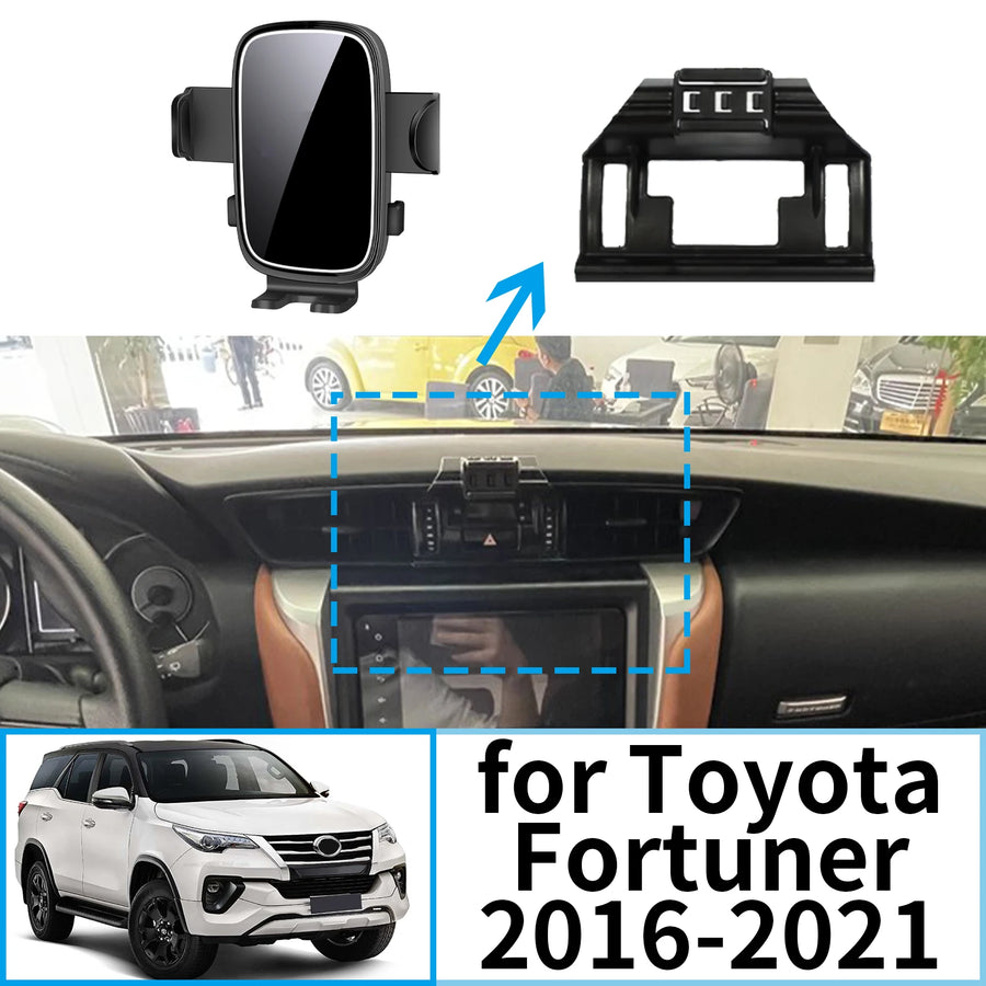 Wireless Fast Charging Screen Mount for Toyota Fortuner 2016–2021 Car Phone Holder CATUSIKI