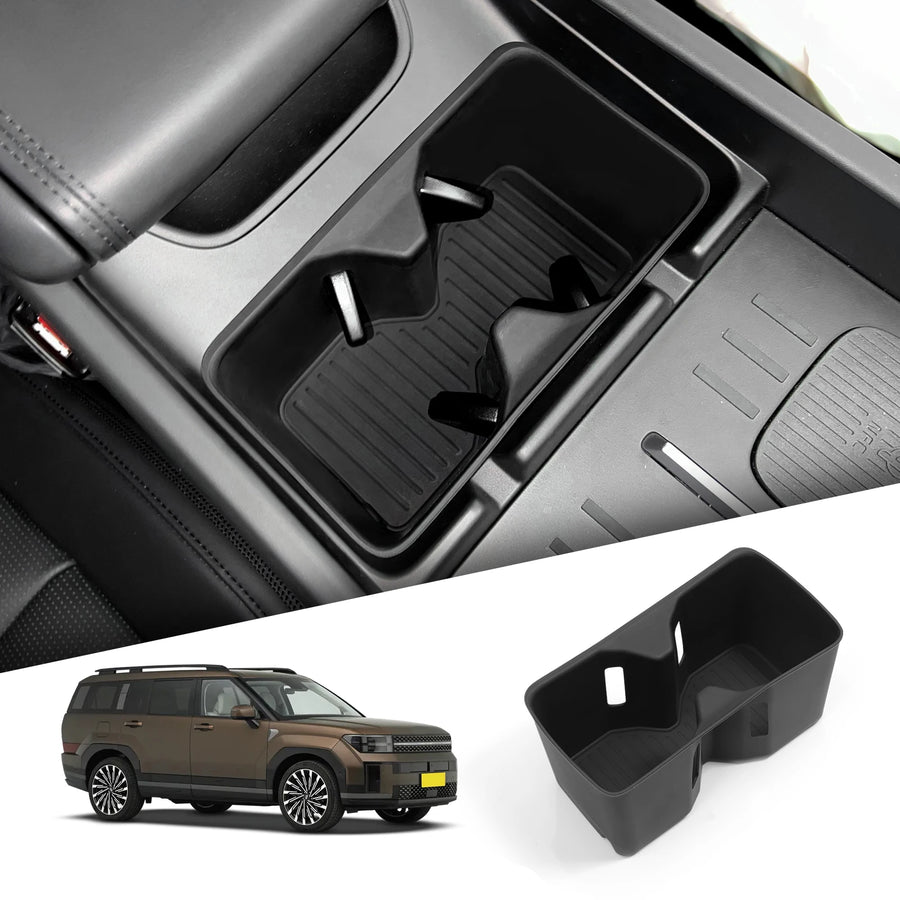 Hyundai Santa Fe 2024 2025 Car Water Cup Holder Anti-Slip Shock-Absorbing Center Console Cup Holder Insert Traying Car Interi