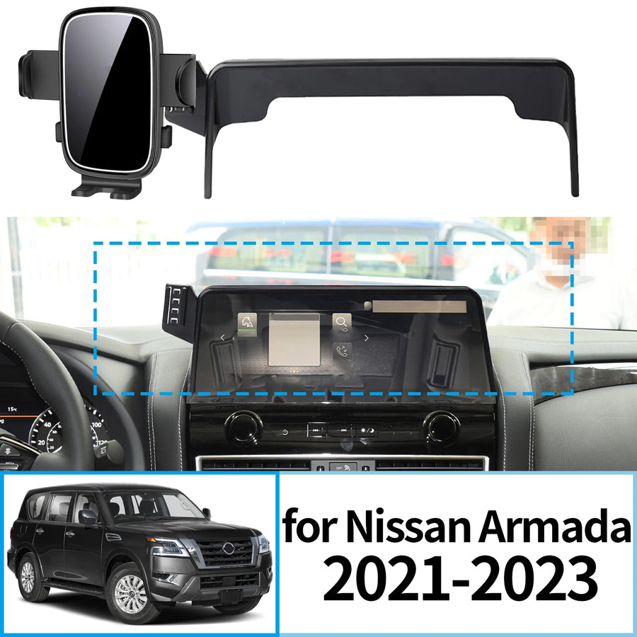 Wireless Fast Charging Phone Holder for Nissan Armada 2021-2023 Car Phone Holder CATUSIKI