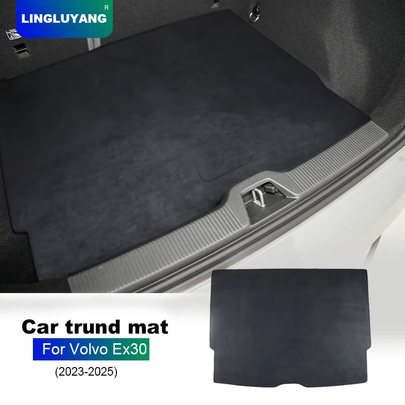 Flannel Suede Cargo Trunk Mat for Volvo EX30 2023+ Car Interior Accessory LINGLUYANG FOR EX30