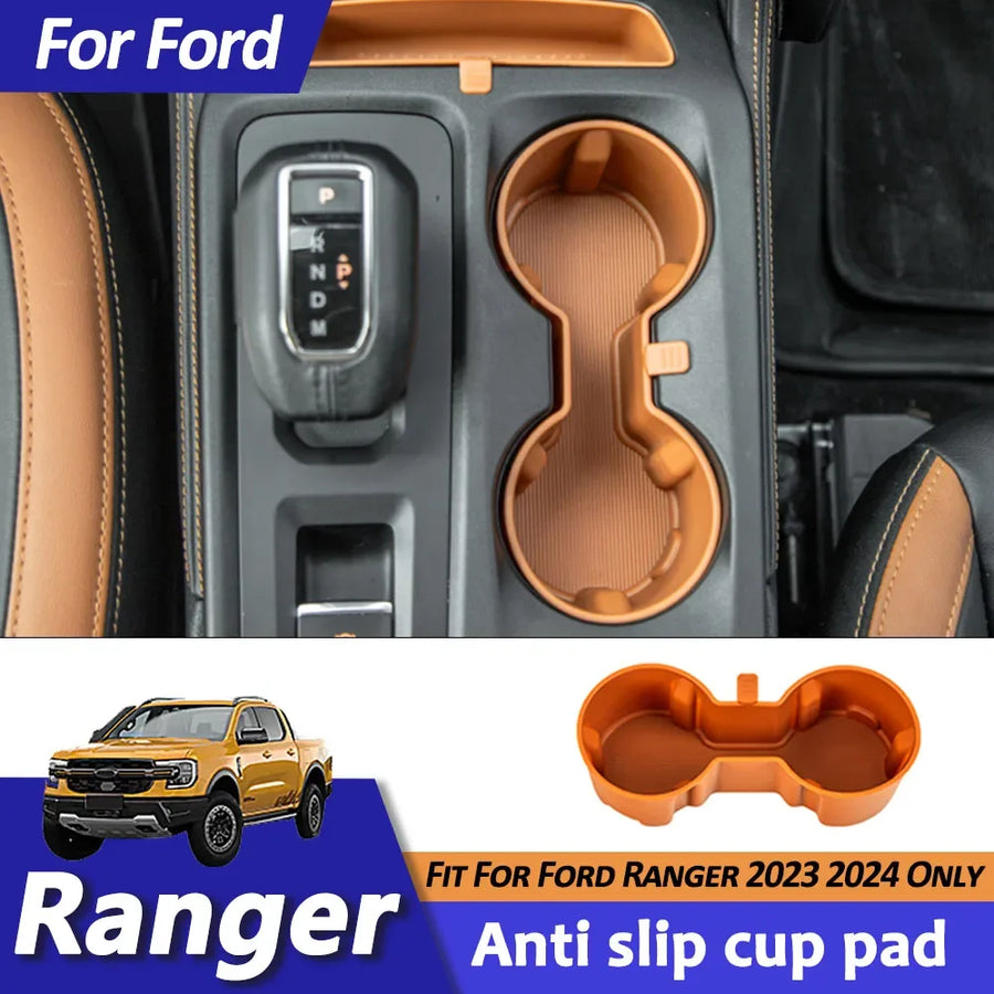 For Ford Ranger 2023 2024 Water Cup Anti Slip Pad Shock Absorption Limit Car Water Cup Storage Accessories Car Interior Acces
