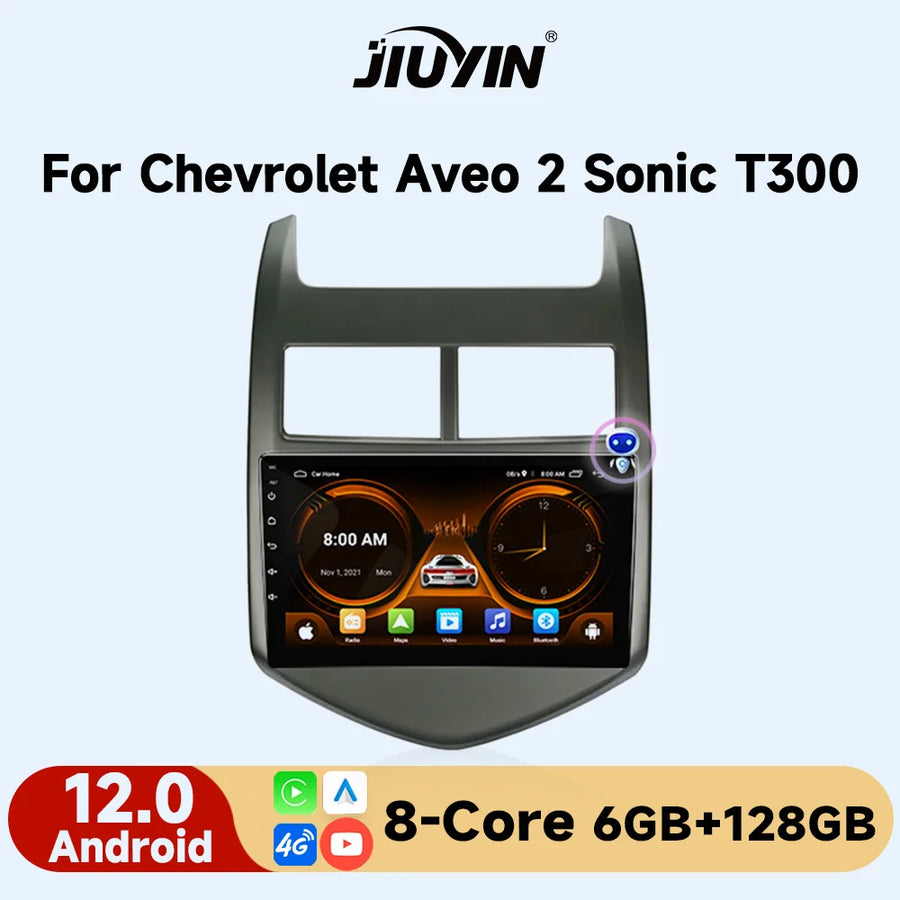 Android 12 Multimedia GPS Navigation for Chevrolet Aveo 2011–2015 Android Head Unit JIUYIN