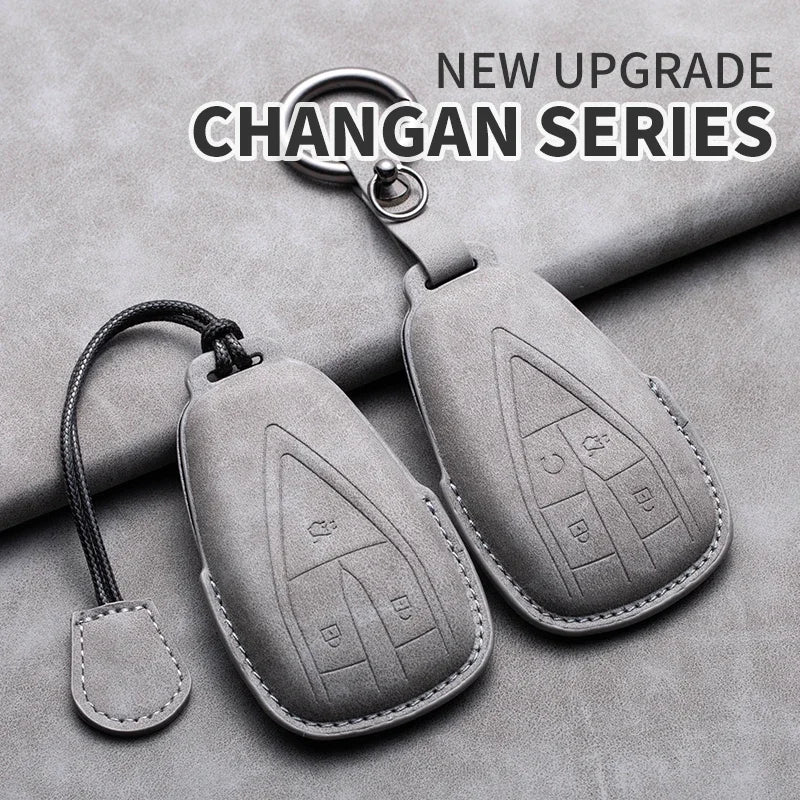Car Key Case Cover For Changan UNIT UNIK CS35 PLUS CS55 PLUS CS75 PLUS 2019 Oshan X7 X5 For Changan Car Key Leather Car Key C