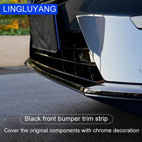 Black Samurai Bumper Trim for Volvo XC60 2022-2024 Car Interior Accessory LINGLUYANG