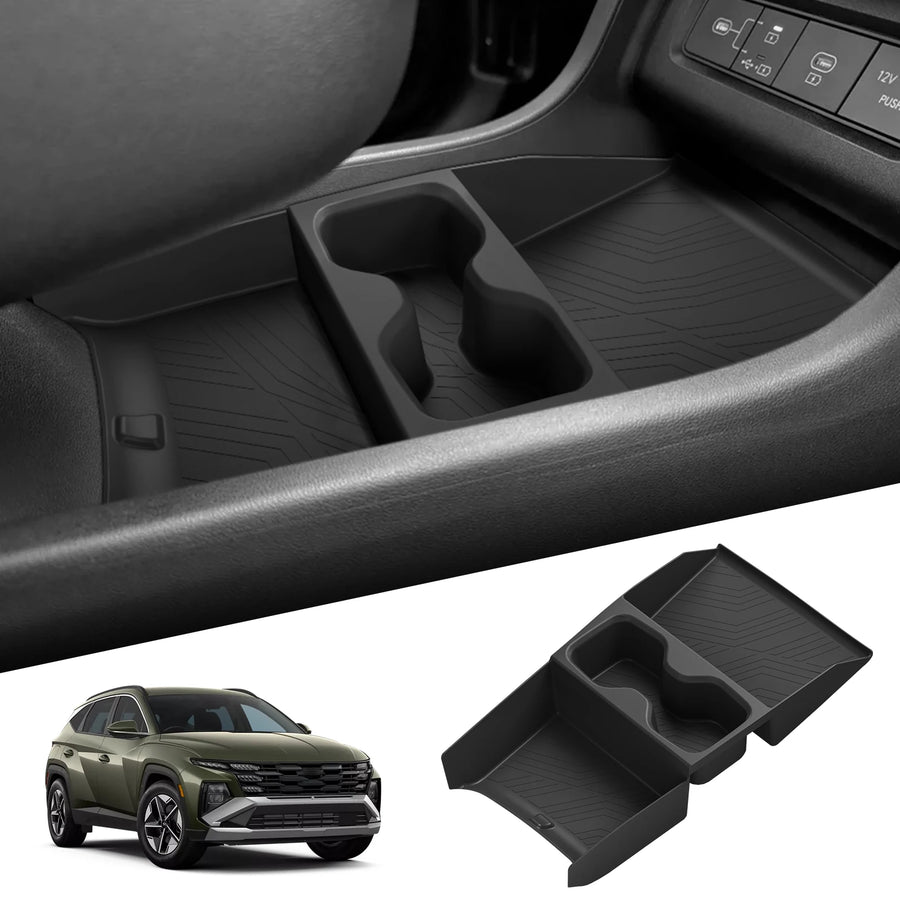 For Hyundai Tucson 2025 Electronic Transmission Center Console Lower Storage Box Organizer Tray Black Car Interior Accessory