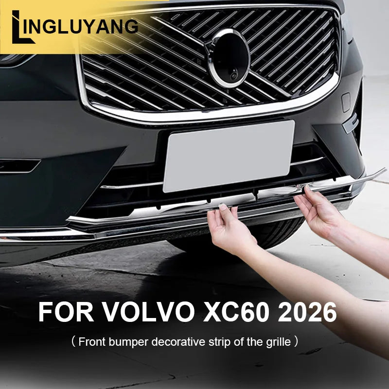 Stainless Lower Grille Trim for Volvo XC60 2022 Car Interior Accessory LINGLUYANG