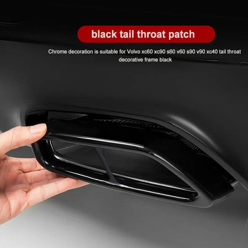 Tail Throat Decor Frame for Volvo XC60 XC90 S60 Car Interior Accessory LINGLUYANG