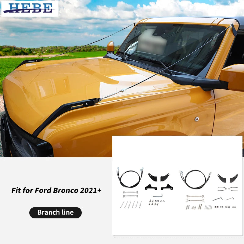 Hood Rope Limb Riser Kit for Ford Bronco 2021 Car Interior Accessory HEBE