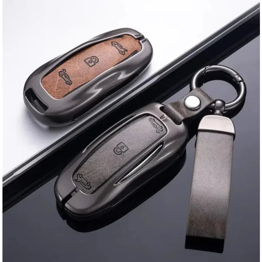 Zinc Alloy Key Case Cover for Tesla Model 3 Car Interior Accessory OEM