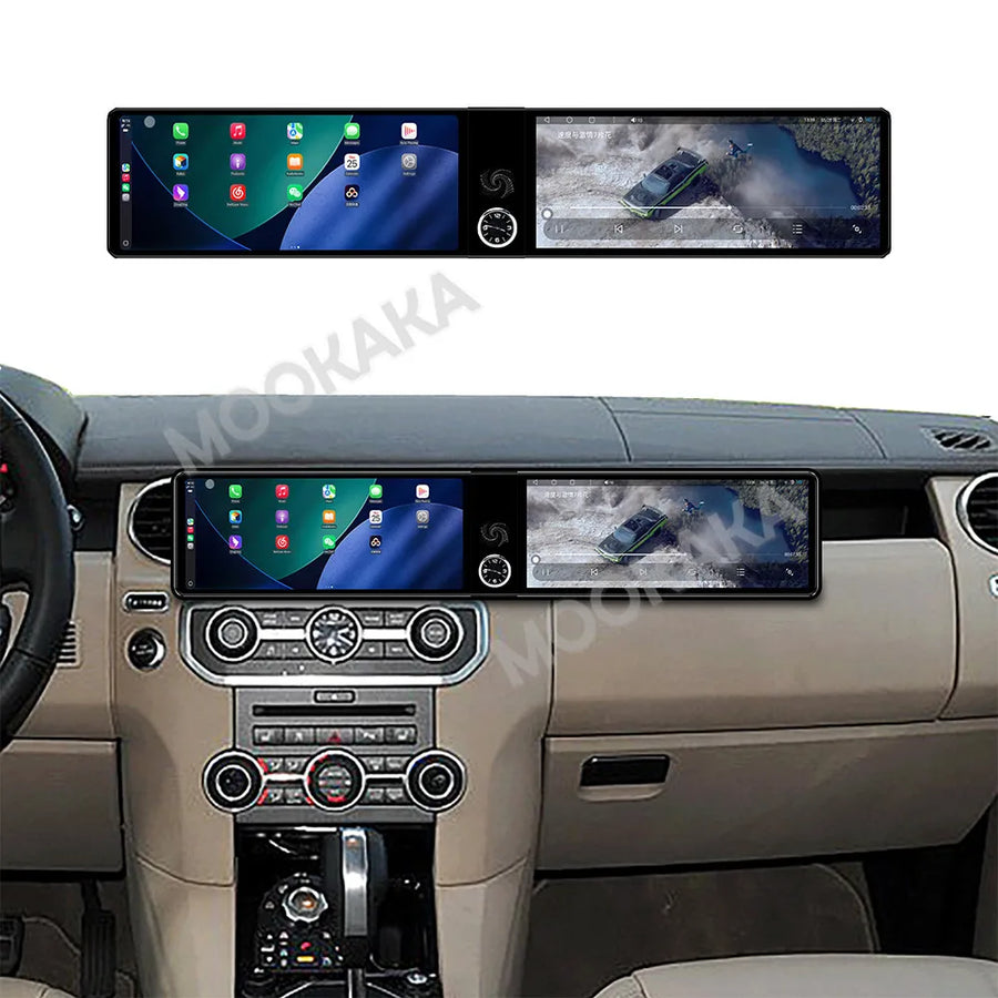 24.6-Inch Dual Screen Android Radio for Land Rover Discovery 4 Android Head Unit Aotsr 4GB 64GB Eight Core