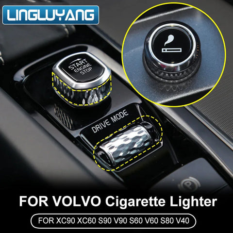 Cigarette Lighter Button Cover for Volvo 2010-2023 Car Interior Accessory LINGLUYANG