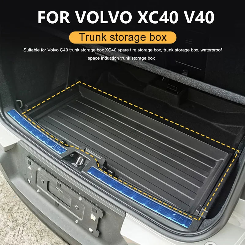 Waterproof Trunk Organizer for Volvo XC40 C40 Car Interior Accessory LINGLUYANG XC40