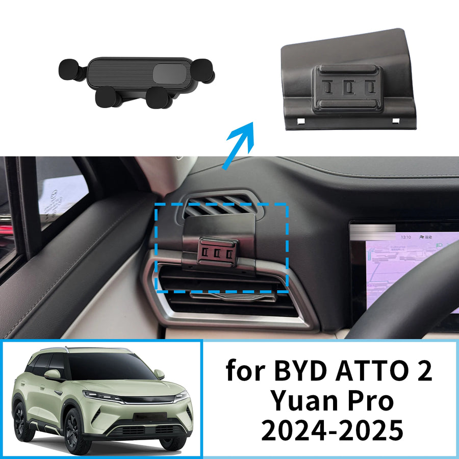 Smart Wireless Fast Charging Phone Mount for BYD Atto 2 2024-2025 Car Phone Holder CATUSIKI