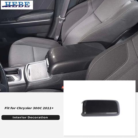 Armrest Trim Cover Carbon Fiber for Dodge Charger/300 Car Interior Accessory HEBE