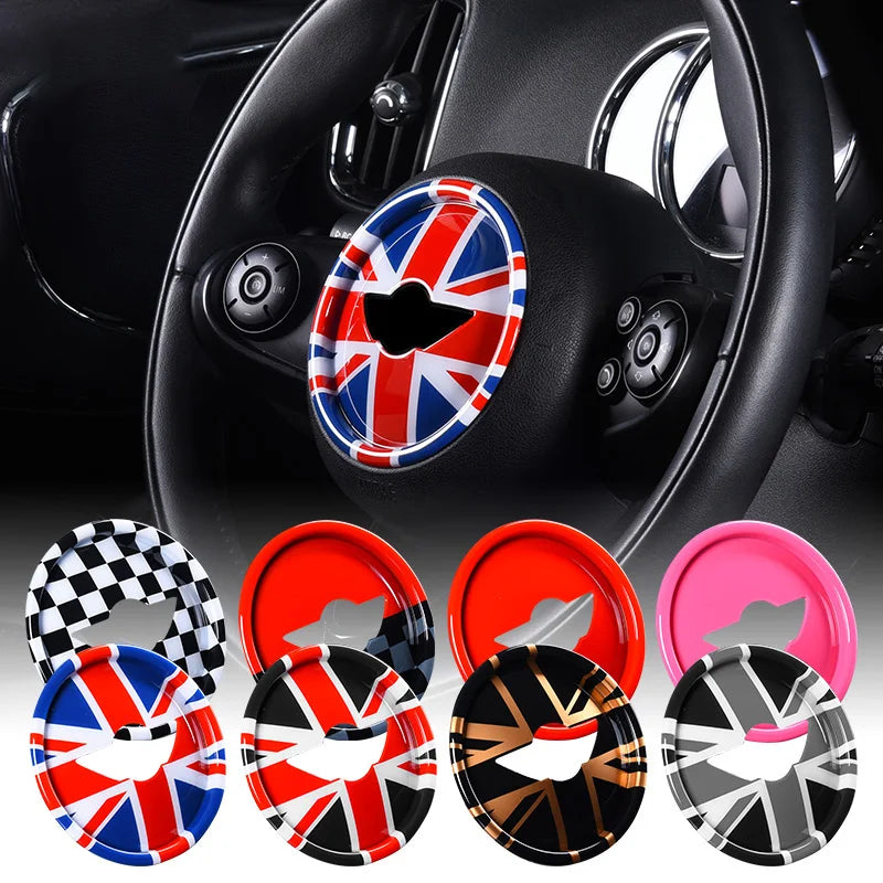 Steering Wheel Emblem Frame Cover for MINI Cooper Car Interior Accessory GMUNI