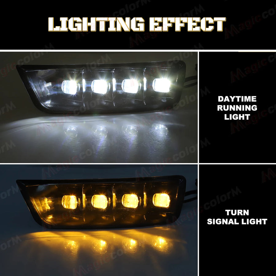DRL Fog Light with Turn Signal for Toyota 4Runner 03 LED Ambient Light OEM White Yellow