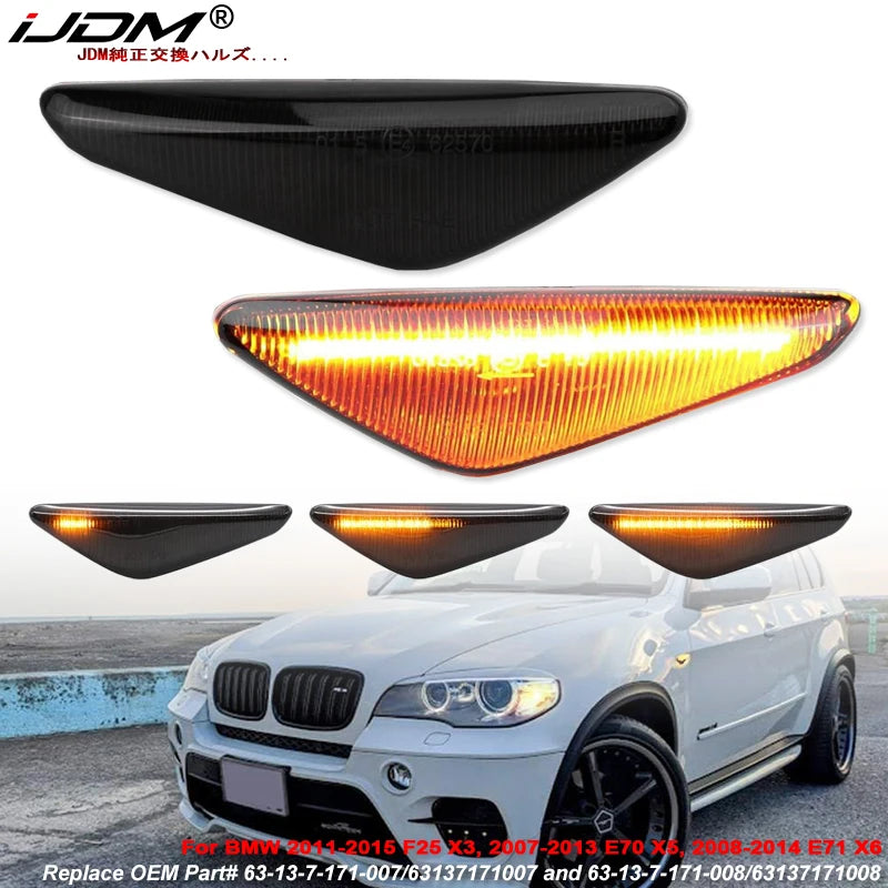 Sequential Side Markers for BMW X5 X6 X3 Car Interior Accessory iJDM