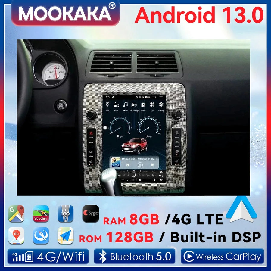 10.4" Android 13 GPS Navigation Radio for Dodge Challenger 08-14 Android Head Unit Aotsr 8G-256G-carplay Dsp Eight Core