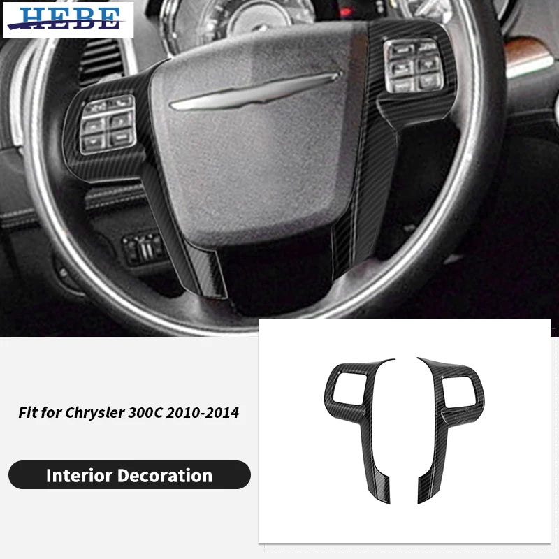 Steering Wheel Trim Stickers for Chrysler 300 10-14 Car Interior Accessory HEBE