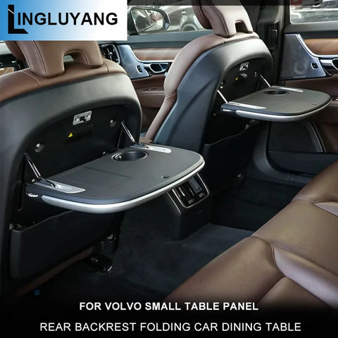 Folding Rear Seat Back Table for Volvo XC90 XC60 Car Interior Accessory LINGLUYANG