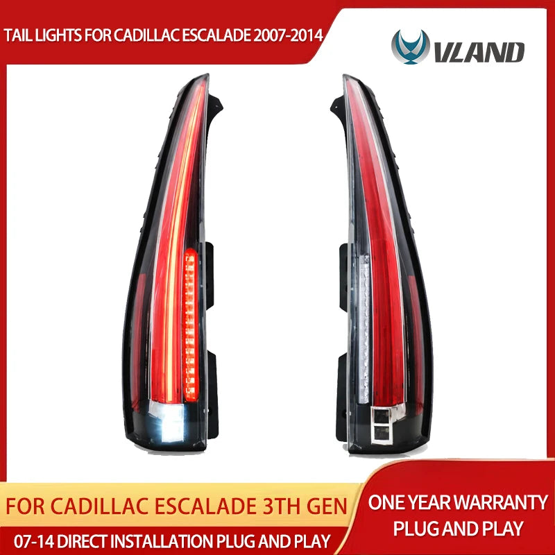 LED Tail Lights Sequential Turn Signal for Escalade 07-14 Car Interior Accessory Vland