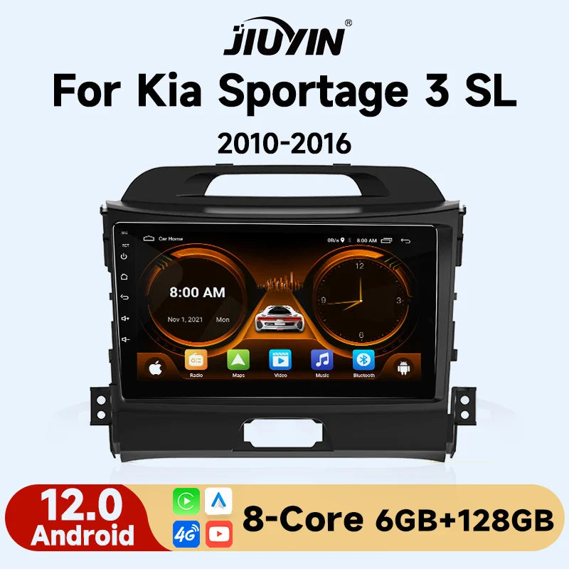 Android 10 Multimedia Navigation System for Kia Sportage 2010-2016 Android Head Unit JIUYIN