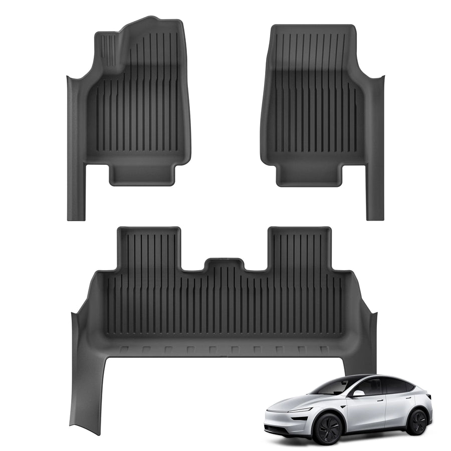 Tesla Model Y 5seats Launch 2025+ Juniper Car Floor Mats TPE Foot Mat With Door Sill Protective Cover Black Car Floor Mats sm
