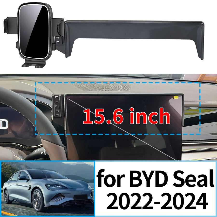 Screen Clip-On Wireless Phone Mount for BYD Seal 2022–2024 Car Phone Holder CATUSIKI