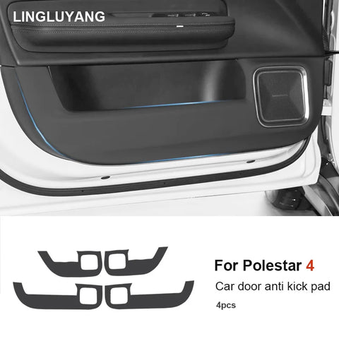 Scratch Resistant Door Sill Strip for Polestar 4 Car Interior Accessory LINGLUYANG 4pcs