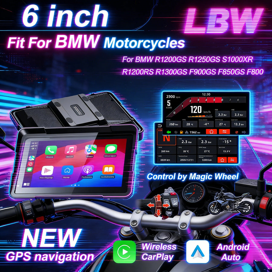 Motorcycle Android Auto GPS for BMW R1200GS R1250GS Android Head Unit LBW