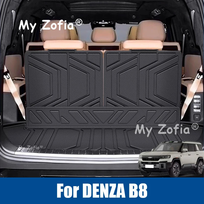 For DENZA B8 Leopard 8 2025 2026 Car TPE Rear Trunk Mat Liner Cargo Waterproof Boot Mat Floor Tray Storage Pad Accessories Ca