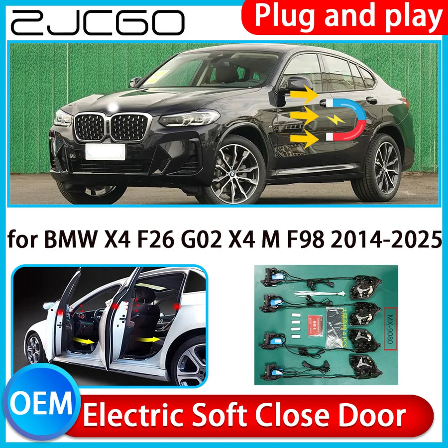 Automatic Soft Close Door Kit for BMW X4 2014–2025 Car Interior Accessory ZJCGO