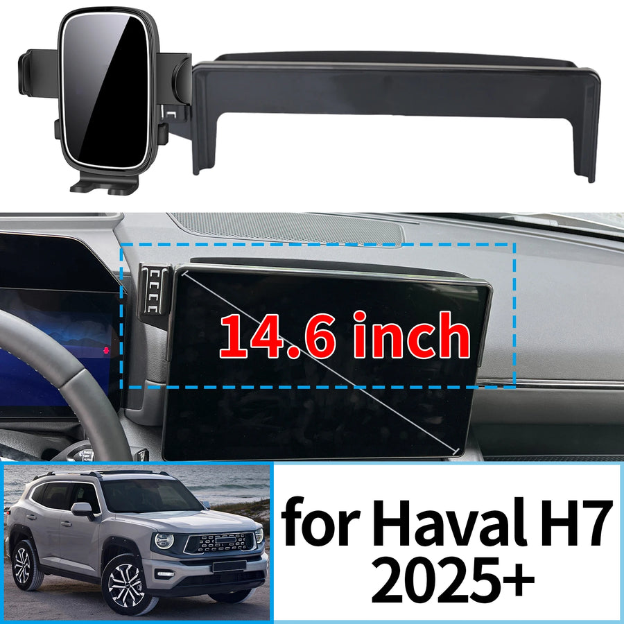 Stable Clip-On Screen Phone Holder for Haval H7 2025–2026 Car Phone Holder CATUSIKI