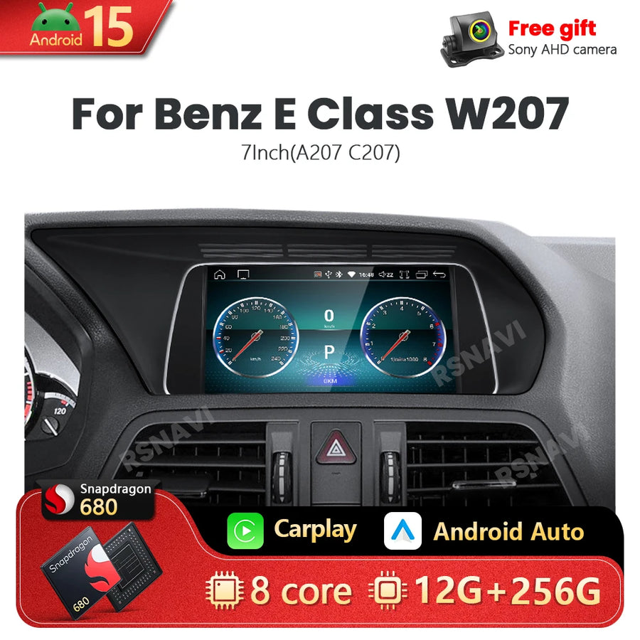 Wireless Android Head Unit with 2K Display for Mercedes E Class Android Head Unit RSNAVI