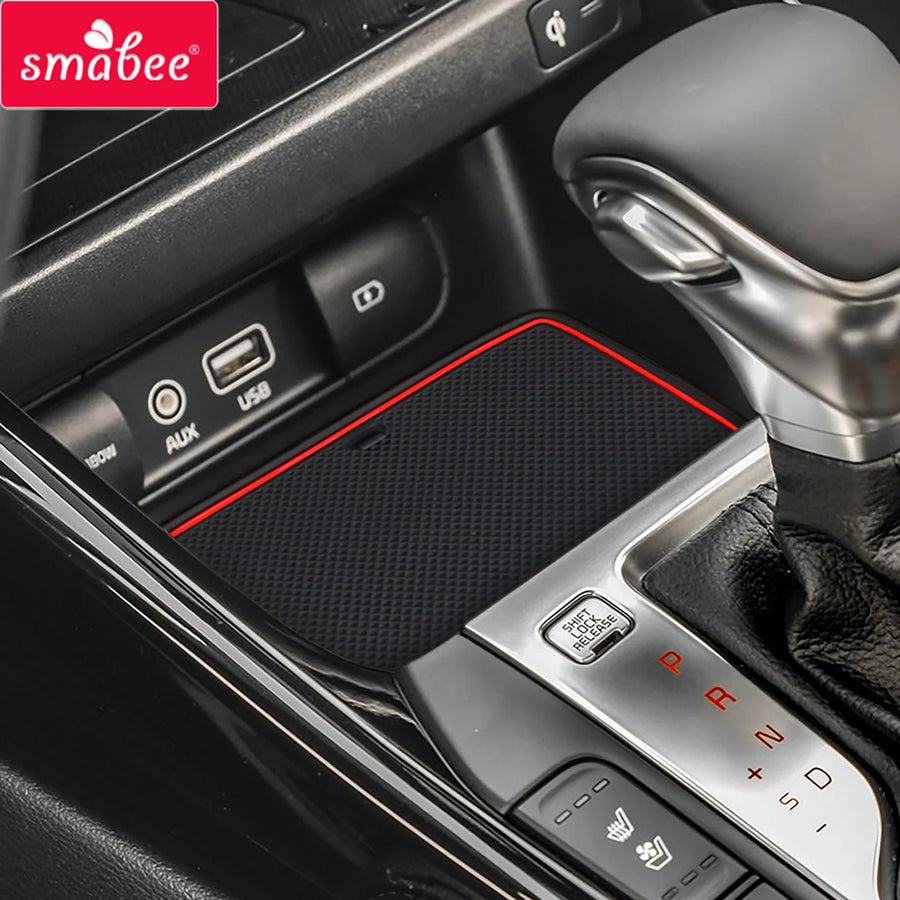 Anti-Slip Gate Slot Mat for Kia K3 FORTE Cerato 2021 - 2023 GT Non-Slip Door Groove Pad Cup Holder Interior Accessories Car I