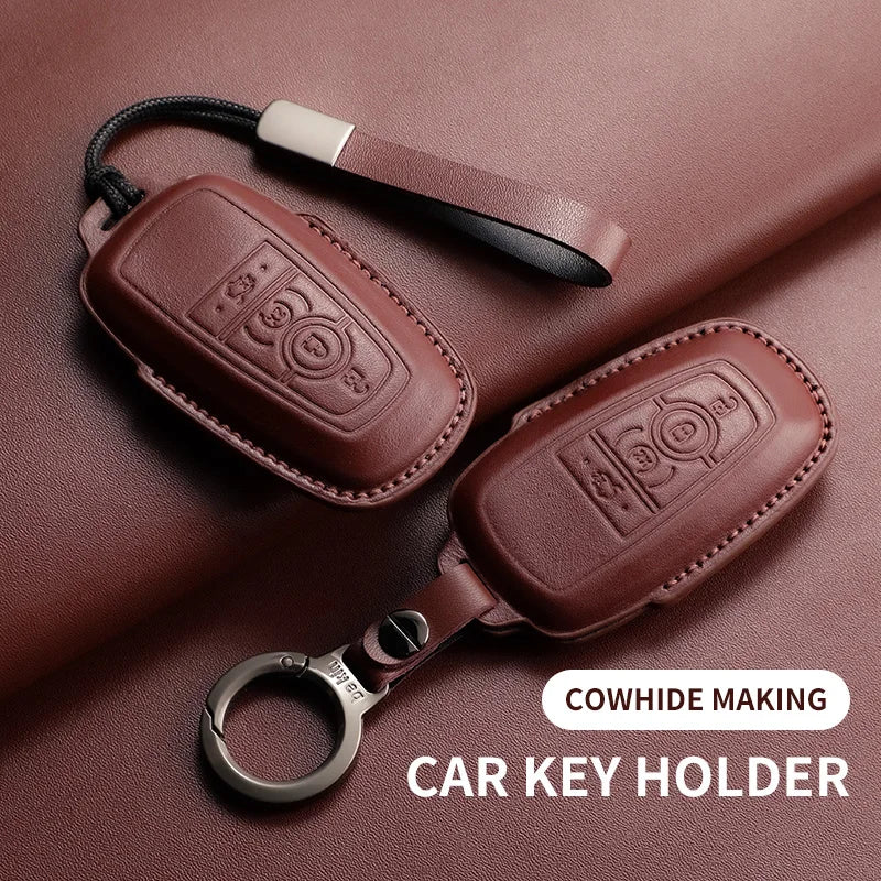 Leather Car Key Case Cover Car Interior Accessory OEM