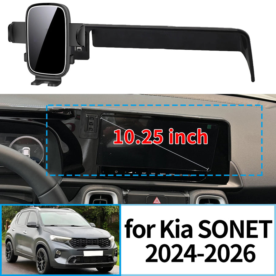 Clip-On Wireless Charging Phone Holder for Kia Sonet 2024-2026 Car Phone Holder CATUSIKI