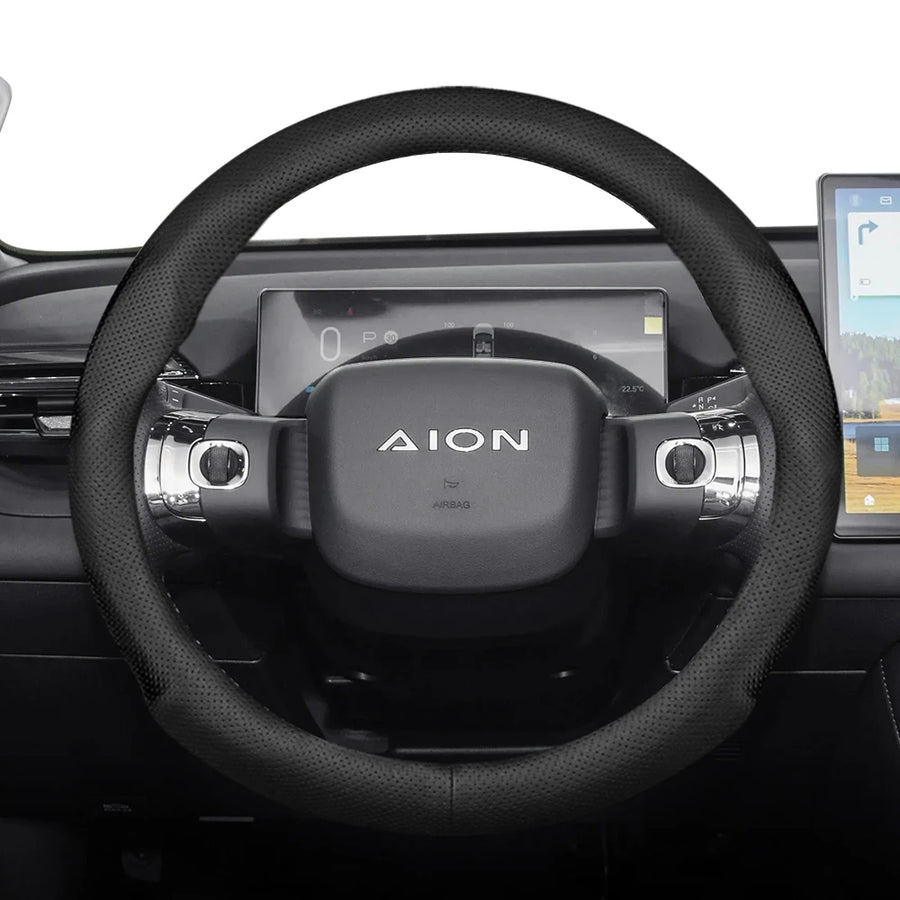 Perforated Leather Steering Wheel Cover for Aion Car Car Interior Accessory Hocasen