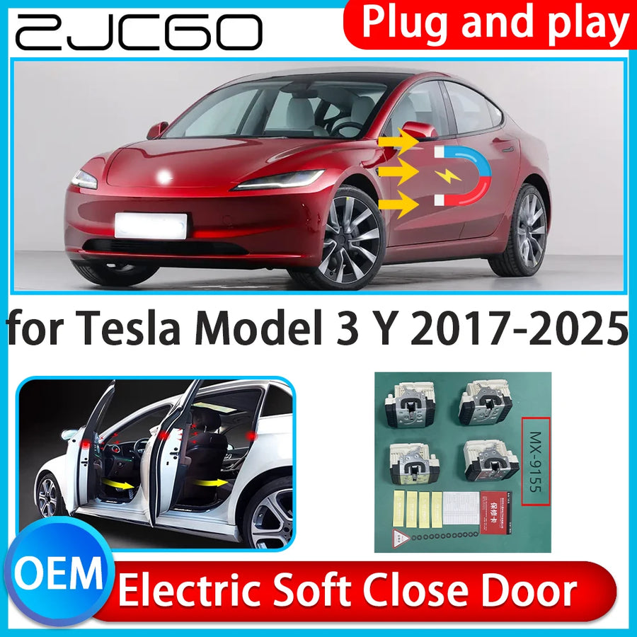 Electric Soft Close Door Latch Kit for Tesla Model 3 Y Car Interior Accessory ZJCGO