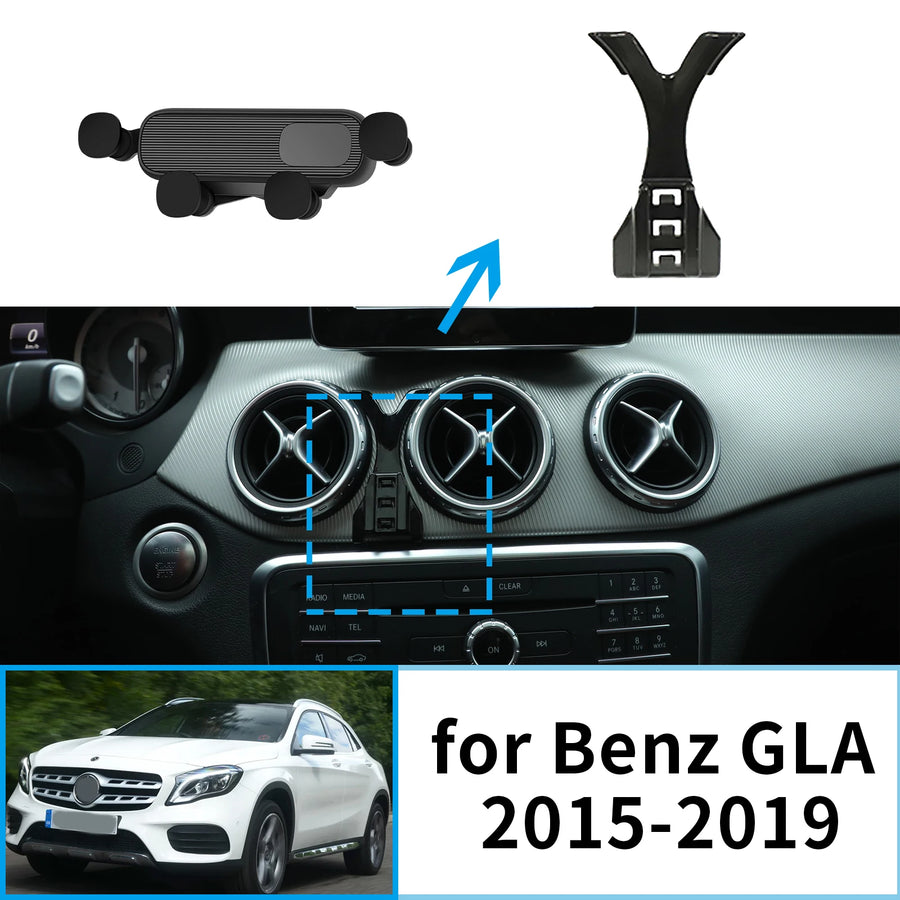 Smart Wireless Fast Charging Phone Holder for Mercedes GLA 2015–2019 Car Phone Holder CATUSIKI