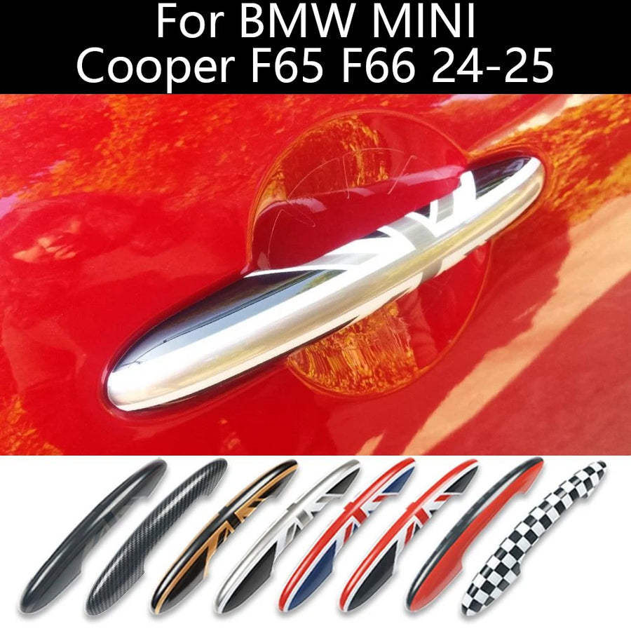 Car Exterior Door Handle Decorative Sticker Shell For BMW New MINI Cooper F65 F66 Exterior Accessories OEM
