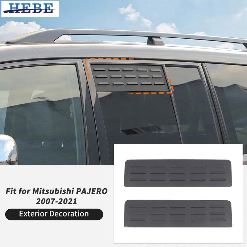 Window Louver Ventilation Plate for Mitsubishi Pajero Car Interior Accessory HEBE