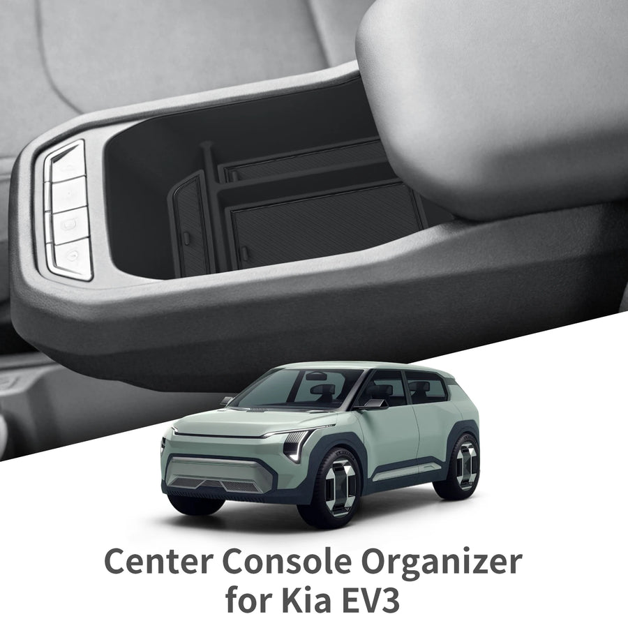 For Kia EV3 2024-2026 Car Armrest Storage Box Accessories Stowing Tidying Center Console Tray Armrest Box Storage Smabee