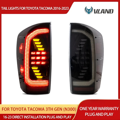 Dynamic LED Tail Lights for Toyota Tacoma 2016-2023 LED Ambient Light Vland