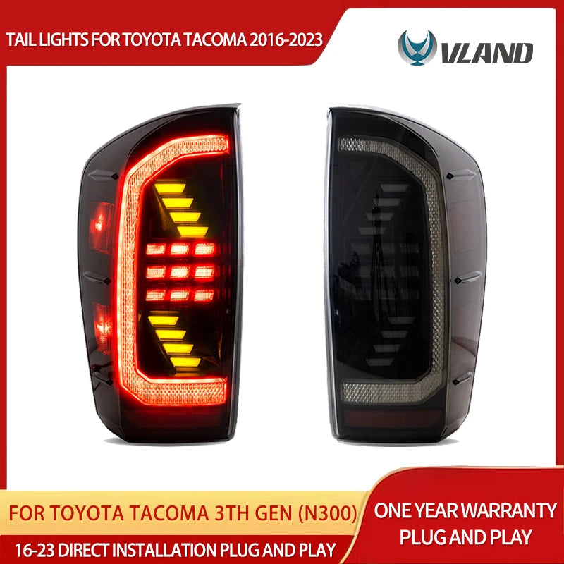 Dynamic LED Tail Lights for Toyota Tacoma 2016-2023 LED Ambient Light Vland