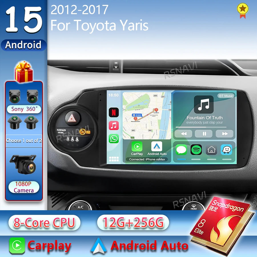 2K QLED Android Head Unit for Toyota Yaris 2012-2017 Android Head Unit RSNAVI