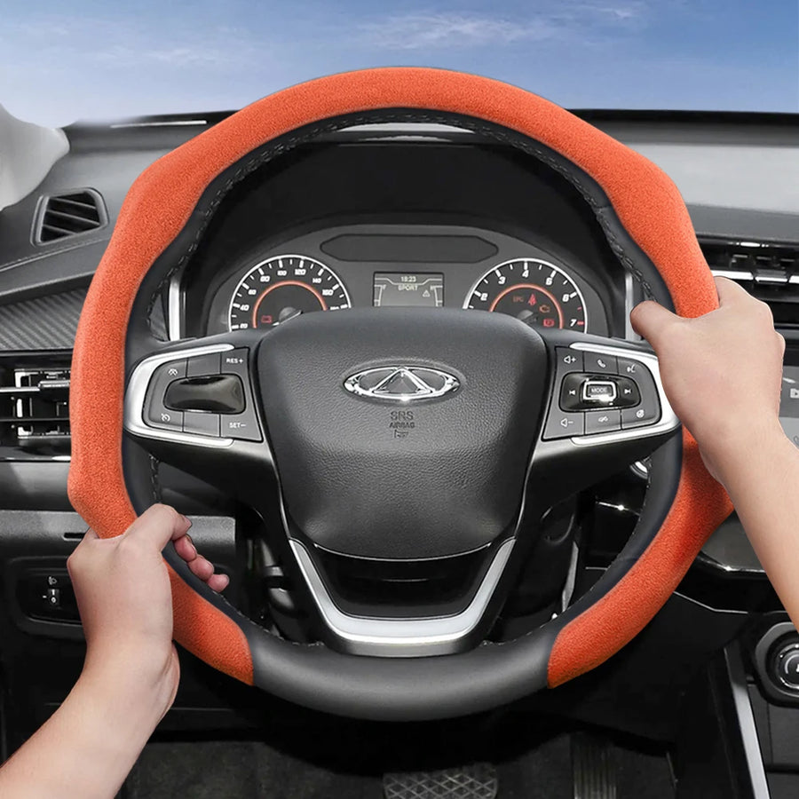 Suede Steering Wheel Cover for Chery Tiggo 8 Pro Car Interior Accessory Hocasen
