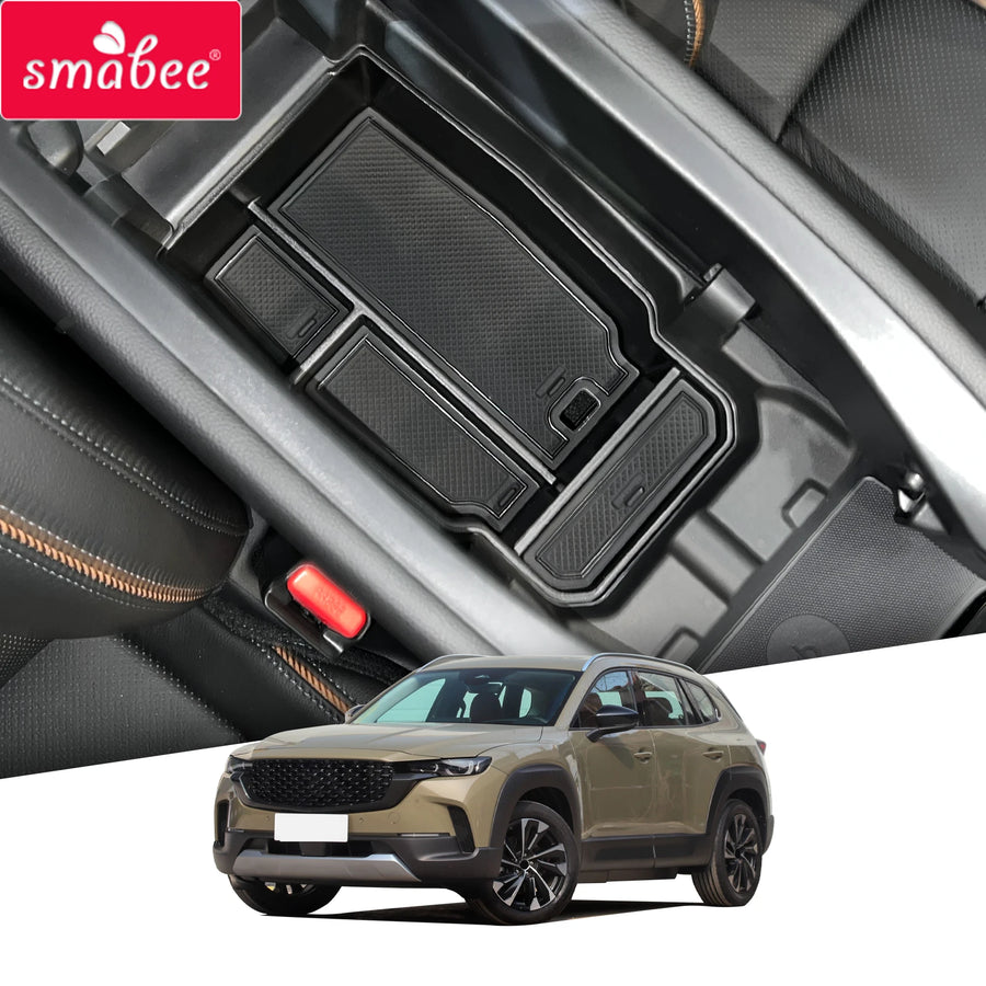 Smabee Armrest Storage Box for Mazda CX-50 Central Lower Layer Storage Tray Organizer Accessories Car Interior Accessory | An