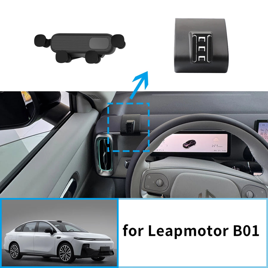 Rotatable Smart Wireless Charging Phone Holder for Leapmotor B01 Car Phone Holder CATUSIKI