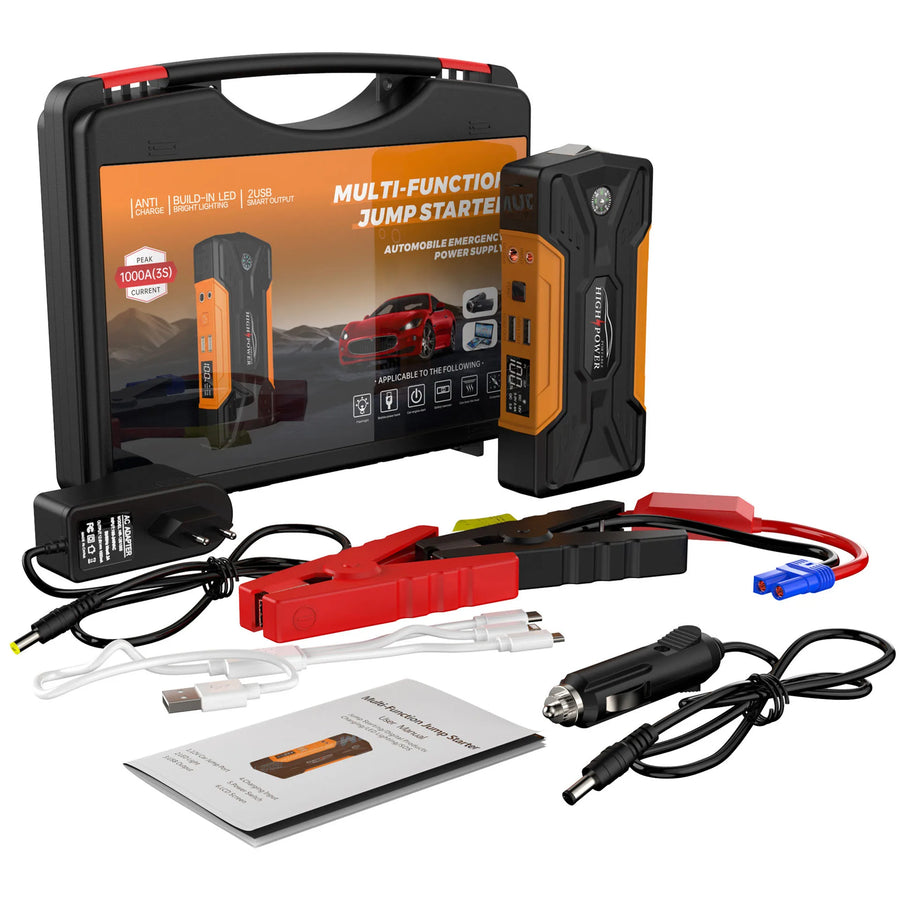 1000A Car Jump Starter with Tire Inflator Jump Starter MINUS TWO 01Yellow Standard